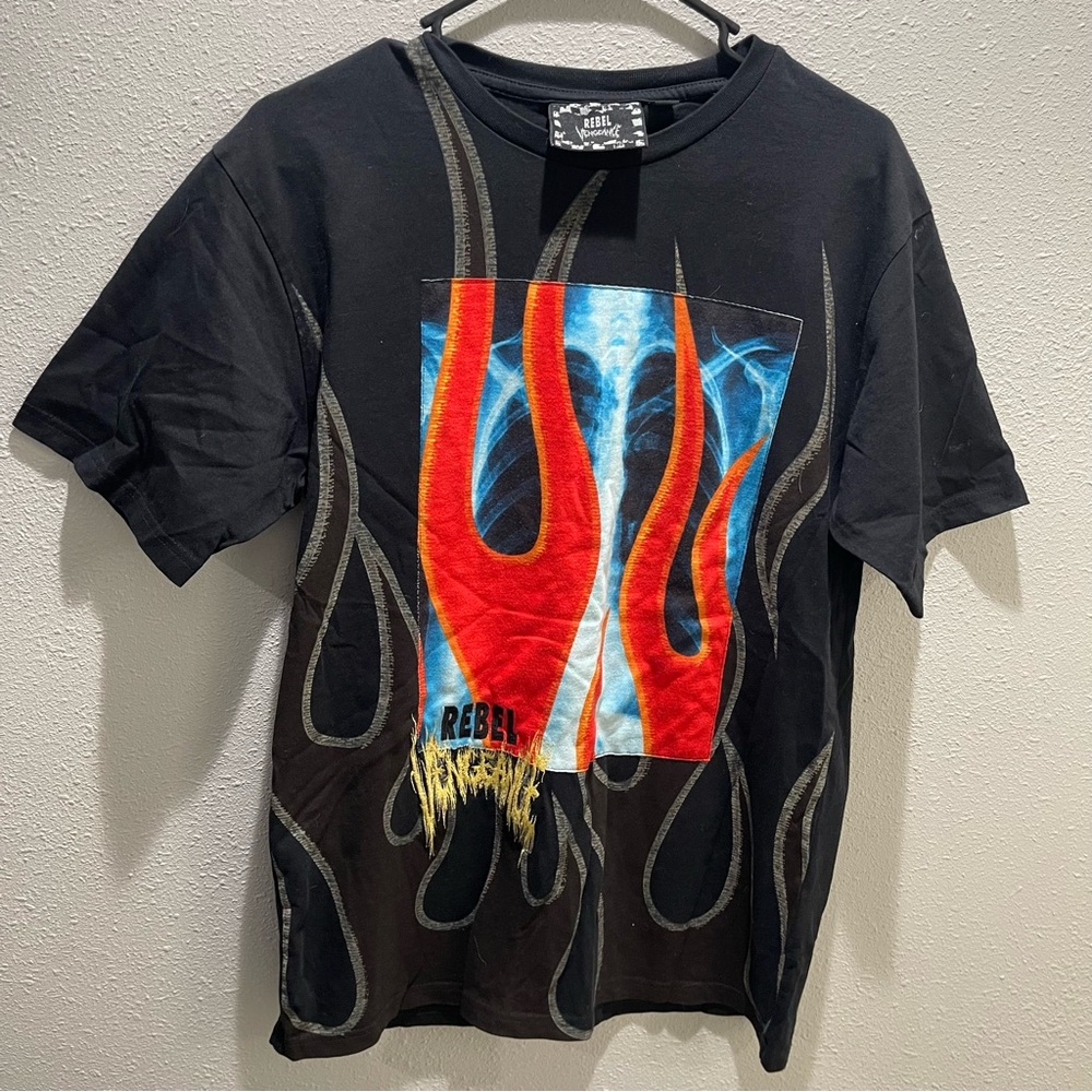 Rebel Vengeance Flame T-shirt - Men’s Size Medium